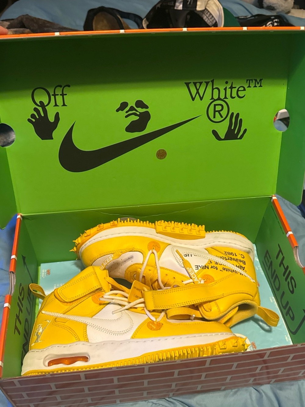 Off white Nike Air Force’s mid